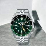 Buy Shop Seiko 5 Sports SKX GMT Automatic Green Dial Silver Steel Strap Watch For Men - SSK035K1 USA Online