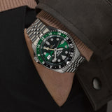 Buy Shop Seiko 5 Sports SKX GMT Automatic Green Dial Silver Steel Strap Watch For Men - SSK035K1 USA Online