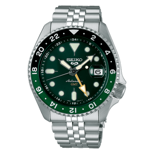 Buy Shop Seiko 5 Sports SKX GMT Automatic Green Dial Silver Steel Strap Watch For Men - SSK035K1 USA Online