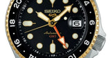 Buy Shop Seiko 5 Sports SKX GMT Automatic Mocha Black Dial Brown Leather Strap Watch For Men - SSK036K1 USA Online