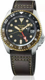 Buy Shop Seiko 5 Sports SKX GMT Automatic Mocha Black Dial Brown Leather Strap Watch For Men - SSK036K1 USA Online