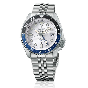 Buy Shop Seiko 5 Sports SKX GMT Automatic Sky Blue Dial Silver Steel Strap Watch For Men - SSK033K1 USA Online