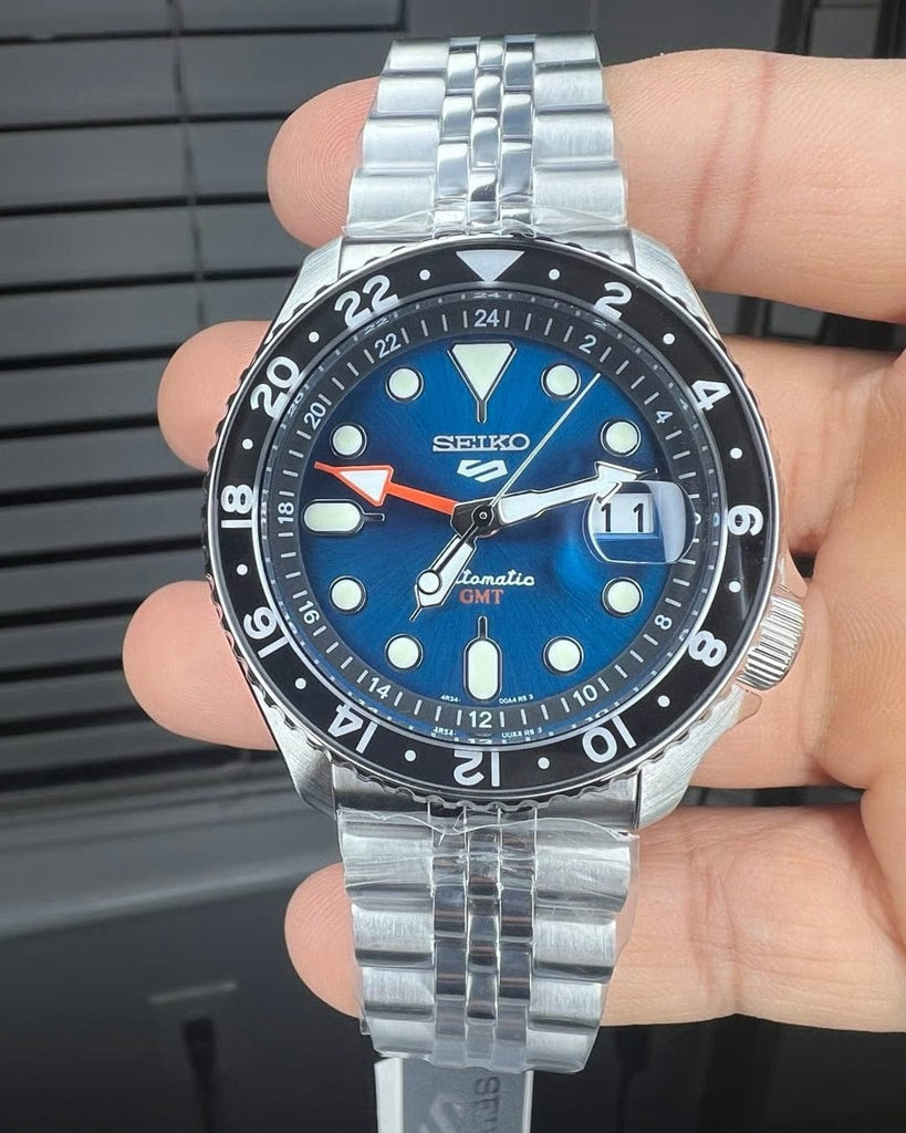Buy Shop Seiko 5 Sports SKX Racers Heritage Velocity Blue Dial Silver Steel Strap Watch for Men - SSK045K1 USA Online