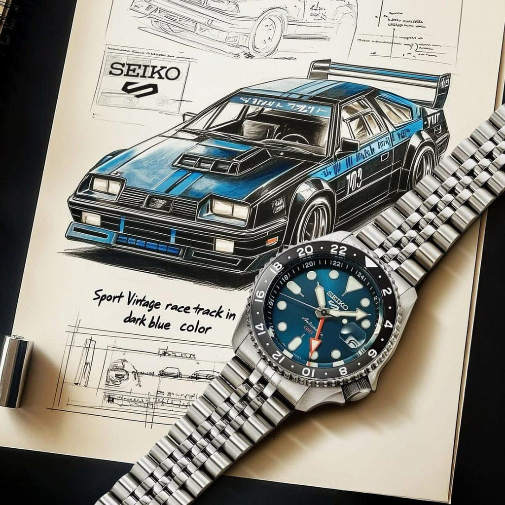 Buy Shop Seiko 5 Sports SKX Racers Heritage Velocity Blue Dial Silver Steel Strap Watch for Men - SSK045K1 USA Online