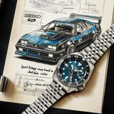 Buy Shop Seiko 5 Sports SKX Racers Heritage Velocity Blue Dial Silver Steel Strap Watch for Men - SSK045K1 USA Online
