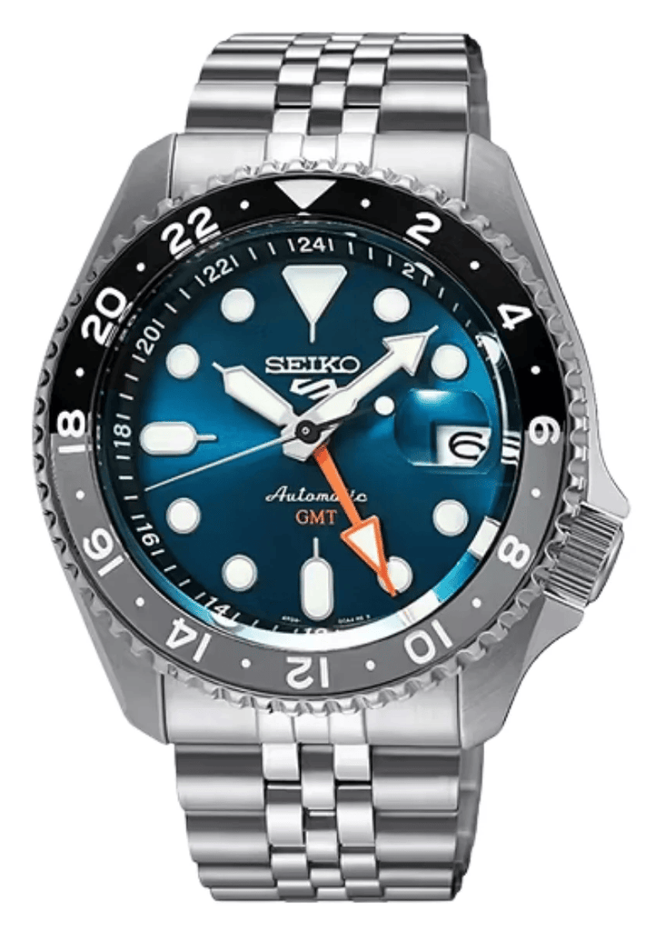 Buy Shop Seiko 5 Sports SKX Racers Heritage Velocity Blue Dial Silver Steel Strap Watch for Men - SSK045K1 USA Online
