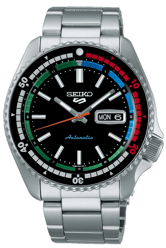 Buy Shop Seiko 5 Sports SKX Series Regatta Timer Retro Blue Dial Silver Steel Strap Watch For Men - SRPK13K1 USA Online