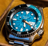 Buy Shop Seiko 5 Sports SKX Skeleton Green Dial Silver Steel Strap Watch For Men - SRPJ45K1 USA Online