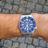 Buy Shop Seiko 5 Sports SKX Street Denim Blue Dial Silver Steel Strap Watch for Men - SRPL77K1 USA Online
