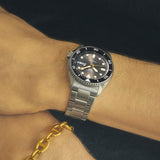 Buy Shop Seiko 5 Sports SKX Street Stonewash Black Dial Silver Steel Strap Watch for Men - SRPL79K1 USA Online