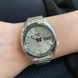 Buy Shop Seiko 5 Sports SNXS Series Automatic Beige Dial Silver Steel Strap Watch for Men - SRPK91K1 USA Online