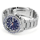 Seiko 5 Sports Petrol Blue Checker Flag Special Edition Blue Dial Silver Steel Strap Watch For Men - SRPK65K1