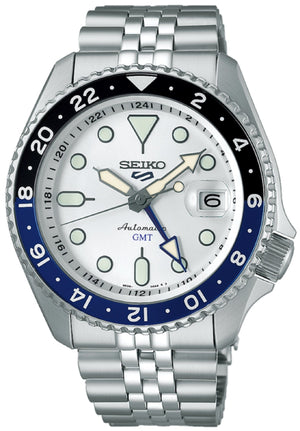 Buy Shop Seiko 5 Sports SKX GMT Automatic Sky Blue Dial Silver Steel Strap Watch For Men - SSK033K1 USA Online