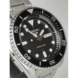 Buy Shop Seiko 5 Sports Automatic Day Date Black Dial Silver Steel Strap Watch for Men - SRPD55K1 USA Online