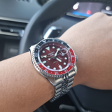 Buy Shop Seiko 5 Sports Thong Sia Limited Edition Red Dial Silver Steel Strap Watch For Men - SSK031K1 USA Online
