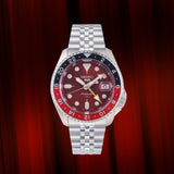 Buy Shop Seiko 5 Sports Thong Sia Limited Edition Red Dial Silver Steel Strap Watch For Men - SSK031K1 USA Online