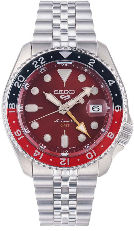 Buy Shop Seiko 5 Sports Thong Sia Limited Edition Red Dial Silver Steel Strap Watch For Men - SSK031K1 USA Online