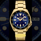 Buy Shop Seiko 5 Sports US Special Edition Automatic Blue Dial Gold Steel Strap Watch For Men - SRPK20 USA Online