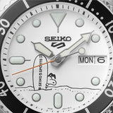 Buy Shop Seiko 5 Sports x Peanuts Surfboard Snoopy Limited Edition White Dial Two Tone NATO Strap Watch For Men - SRPK25K1 USA Online
