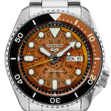 Seiko 5 Sports Sonar Special Edition Brown Dial Silver Steel Strap Watch For Men - SRPJ47K1