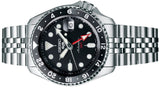 Seiko 5 Sports Automatic GMT Black Dial Silver Steel Strap Watch For Men - SSK001K1