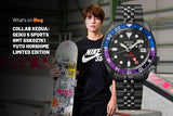 Buy Shop Seiko Automatic SKX GMT Yuto Horigome Limited Edition Black Dial Black Steel Strap Watch For Men - SSK027K1 USA Online