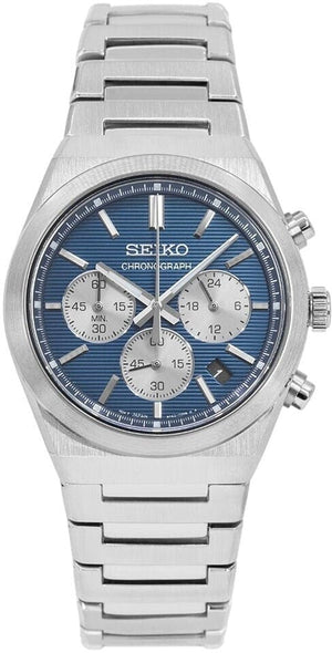 Buy Shop Seiko Conceptual Chronograph Blue Dial Silver Steel Strap Watch for Men- SSB453P1 USA Online