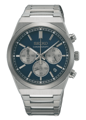 Buy Shop Seiko Conceptual Chronograph Blue Dial Silver Steel Strap Watch for Men- SSB453P1 USA Online