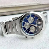 Seiko Conceptual Chronograph Blue Dial Silver Steel Strap Watch for Men- SSB453P1
