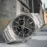 Buy Shop Seiko Conceptual Chronograph Grey Dial Silver Steel Strap Watch for Men - SSB455P1 USA Online