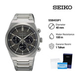 Buy Shop Seiko Conceptual Chronograph Grey Dial Silver Steel Strap Watch for Men - SSB455P1 USA Online