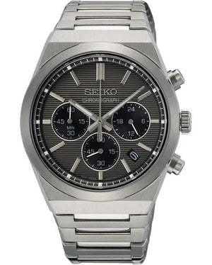 Buy Shop Seiko Conceptual Chronograph Grey Dial Silver Steel Strap Watch for Men - SSB455P1 USA Online