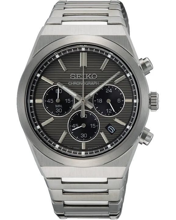 Buy Shop Seiko Conceptual Chronograph Grey Dial Silver Steel Strap Watch for Men - SSB455P1 USA Online