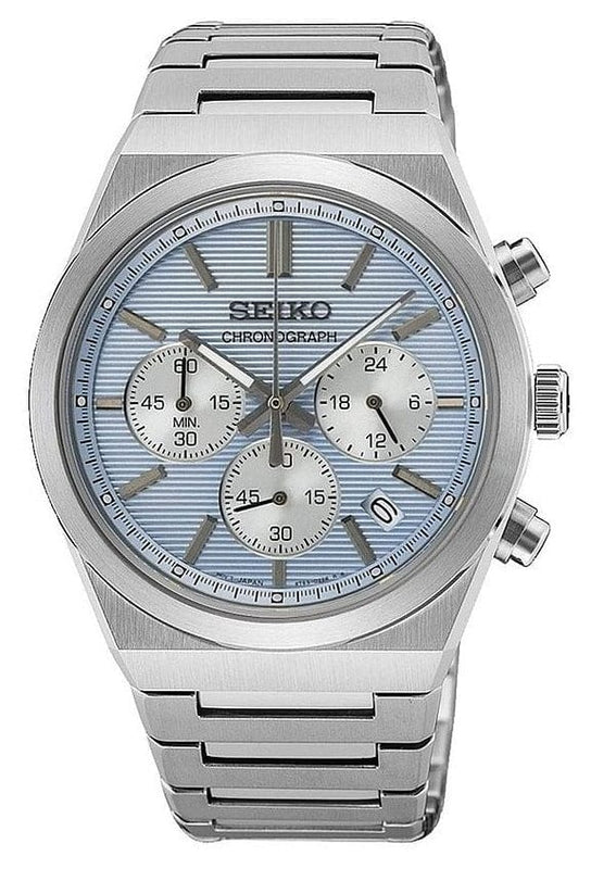 Buy Shop Seiko Conceptual Chronograph Ice Blue Dial Silver Steel Strap Watch for Men - SSB459P1 USA Online