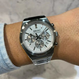 Buy Shop Seiko Conceptual Chronograph White Dial Silver Steel Strap Watch for Men - SSB451P1 USA Online