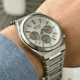 Buy Shop Seiko Conceptual Chronograph White Dial Silver Steel Strap Watch for Men - SSB451P1 USA Online