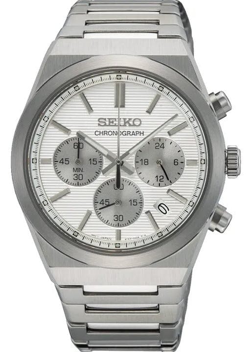 Buy Shop Seiko Conceptual Chronograph White Dial Silver Steel Strap Watch for Men - SSB451P1 USA Online