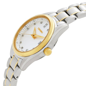 Buy Shop Seiko Diamond Silver Dial Two Tone Steel Strap Watch for Women - SUR582P1 USA Online
