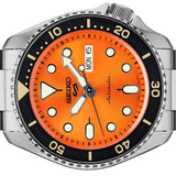 Seiko 5 Sports Automatic Orange Dial Silver Steel Strap Watch For Men - SRPD59K1