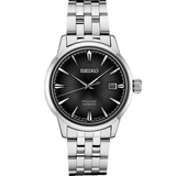 Buy Shop Seiko Presage Cocktail Time Automatic Black Dial Silver Steel Strap Watch for Men - SRPE17J1 USA Online