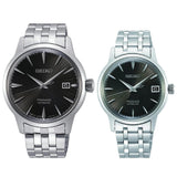 Buy Shop Seiko Presage Cocktail Time Automatic Black Dial Silver Steel Strap Watch for Men - SRPE17J1 USA Online