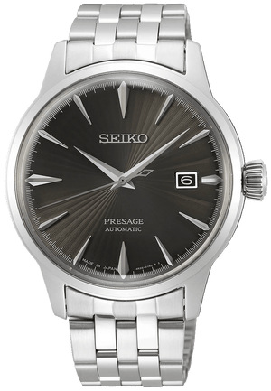 Buy Shop Seiko Presage Cocktail Time Automatic Black Dial Silver Steel Strap Watch for Men - SRPE17J1 USA Online