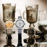 Buy Shop Seiko Presage Cocktail Time Automatic Diamonds Gold Dial Gold Steel Strap Watch for Women - SRE018J1 USA Online