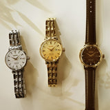 Buy Shop Seiko Presage Cocktail Time Automatic Diamonds Gold Dial Gold Steel Strap Watch for Women - SRE018J1 USA Online