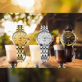 Buy Shop Seiko Presage Cocktail Time Automatic Diamonds Gold Dial Gold Steel Strap Watch for Women - SRE018J1 USA Online