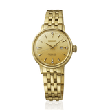 Buy Shop Seiko Presage Cocktail Time Automatic Diamonds Gold Dial Gold Steel Strap Watch for Women - SRE018J1 USA Online