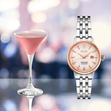 Buy Shop Seiko Presage Cocktail Time Automatic Diamonds White Dial Silver Steel Strap Watch for Women - SRE012J1 USA Online