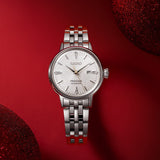 Buy Shop Seiko Presage Cocktail Time Automatic Diamonds White Dial Silver Steel Strap Watch for Women - SRE017J1 USA Online