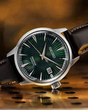 Buy Shop Seiko Presage Cocktail Time Automatic Green Dial Brown Leather Strap Watch for Men - SRPD37J1 USA Online