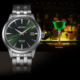 Buy Shop Seiko Presage Cocktail Time Automatic Green Dial Silver Steel Strap Watch for Men - SRPE15J1 USA Online